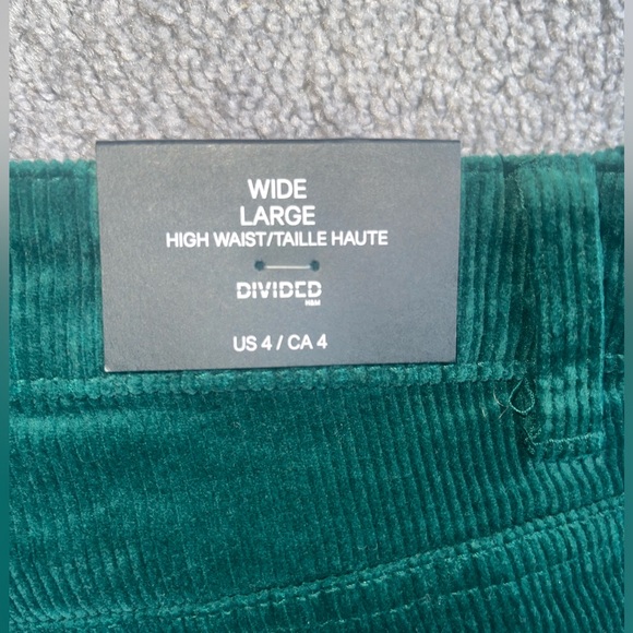 H&M Corduroy Pants, Size 4, Wide/Large fit (oversized) Brand New, Never Worn - Picture 3 of 5